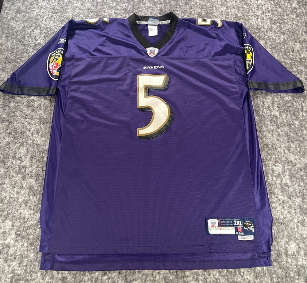 Baltimore Ravens Joe Flacco #5 Reebok Football Jersey Mens 2XL NFL Football